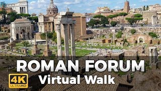 Roman Forum Walking Tour in 4K [upl. by Padraig]