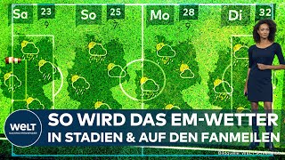 EM 2024 WETTER Sommermärchen So sind die Aussichten für Stadien und Fanmeilen amp Public Viewing [upl. by Lewanna]