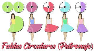 Cómo hacer el trazo de la FALDA Circular PATRÓN  Circle Skirt Pattern  Dulce María 🌸 [upl. by Molli]