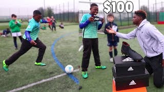 I Donated a Kid £100 Football Boots Each Time He Hit The Crossbar [upl. by Yessej]