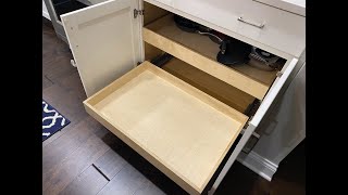 Installing Kitchen Cabinet PullOut Drawers [upl. by Lesak]