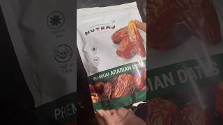 Nutraj Premium Arabian Dates 500gm pack unboxing asmr shorts [upl. by Dlorrej]