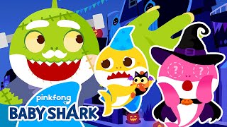 Zombie Grandpa Shark Stole Our Face  Compilation  Halloween Song amp Stories  Baby Shark Official [upl. by Inajar853]