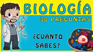 ☑️ 30 Preguntas sobre BIOLOGIA con opciones 🔬🐇​🧫​  ¿Sabrás todas  TRIVIA [upl. by Daffi]