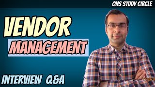 Vendor Management Interview Questions And Answers [upl. by Marteena]