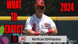 Cincinnati Reds SS2B Matt McLain 2024 Projections and Expectations [upl. by Ahsenhoj384]