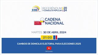 Cadena Nacional Cambios de Domicilio Electoral para Elecciones 2025 [upl. by Ahsemed995]