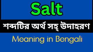 Salt Meaning In Bengali Salt mane ki [upl. by Arias]