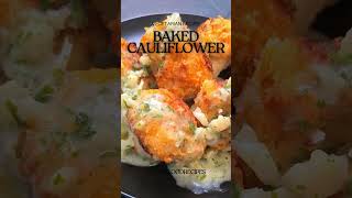 Baked cauliflower with cauliflower sauce  vegetarian recipe [upl. by Ecnerol812]