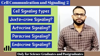 Cell Signaling Types Juxtacrine  Autocrine  Paracrine  Endocrine Signaling and its Examples [upl. by Gilles]