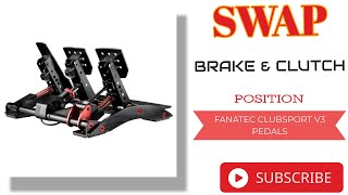 Fanatec Clubsport V3 Pedals Switch Brake and Clutch pedals [upl. by Siroval]