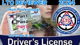 Part 3 of 3 LTO exam reviewer I TAGALOG NonProfessional Drivers License 2024 [upl. by Ennahteb]