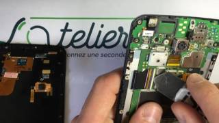 Tuto  changement décran vitre tactile  afficheurLCD  chassis Nexus 6 [upl. by Leahciam]