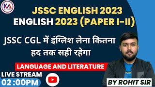 JSSC CGL ENGLISH LITERATURE PAPER 2 SYLLABUS BY ROHIT SIR [upl. by Travers379]