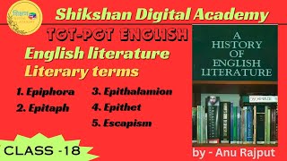 literary termsEnglish literature up TGT PGT Examshikshandigitalacademy  by Anu Rajput [upl. by Suh403]