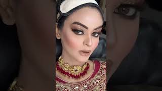 Brown vs Red Lipstick shortvideo makeup nimraali makeuptutorial makeupartist wedding [upl. by Heydon]