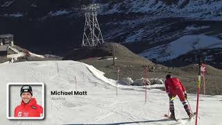 Flat start slalom Kaunertal  WC athletes Manuel Feller Michael Matt Johannes Strolz AUSTRIA [upl. by Eslud724]