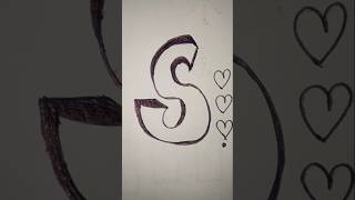 S letter on demand 💗 comment your name music art shorts [upl. by Atinnor759]