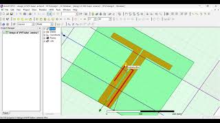 dual band dipole antenna with balun matching circuit in HFSS [upl. by Notelrahc]