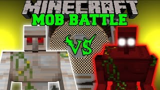 MUTANT IRON GOLEM VS DEMON GOLEM  Minecraft Mob Battles  Mods [upl. by Eiramlehcar17]