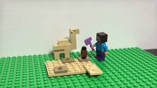 LEGO Minecraft Steves Desert Expedition Short Stop motion Animation [upl. by Ellehcir]