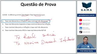 QUESTÃO 31018  TAXA REAL E NOMINAL CPA10 CPA20 CEA AI ANCORD [upl. by Card]