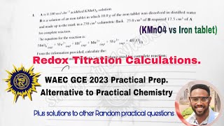 GCE alternative to Chemistry Practicals on TITRATIONRedox Titration How to handle it [upl. by Lindell]