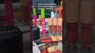 MAKES BARATINHAS MELHORES QUE AS CARAS makeup maquia maquiada maquiagem [upl. by Gnilyam]