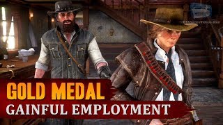 Red Dead Redemption 2  Mission 95  Gainful Employment Gold Medal [upl. by Rokach]