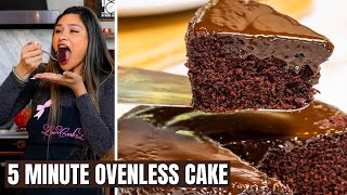 5 MINUTE OVENLESS CAKE How to Make Keto Chocolate Cake  Low Carb Dairy Free [upl. by Ddene927]