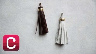 How to Make a Leather Tassel with Elke Bergeron I Creativebug [upl. by Colwin98]