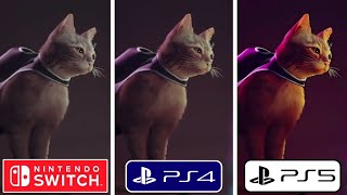 Stray PS4 vs PS5 vs Nintendo Switch Graphics Comparison [upl. by Eiveneg916]