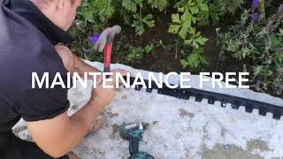 Quick and Easy Artificial Grass Installation Video Best Way To Fit Edging  Curved amp Straight Edges [upl. by Reneta]