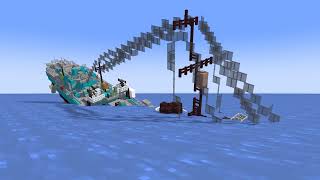 HMS Onslow sinking animation Minecraft Animation [upl. by Kcaj]