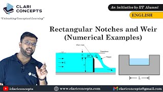 Rectangular Notches and Weir Numerical Examples  Fluid Mechanics [upl. by Ardnael884]