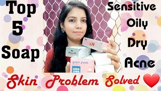 Top 5 Medicated Soap In India Soaps for Oily Sensitive amp Acne Prone Skin Best Chemical Free Soap [upl. by Teri]