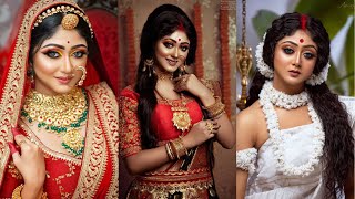 Aparajita apu Bridal Makeup Photos 🤩❤️ Part 1🥰 [upl. by Tollman677]