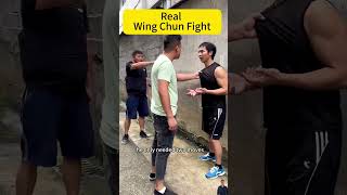 Real Wing Chun fight one move to defeat the opponent kungfuskills wingchun [upl. by Aierbma212]