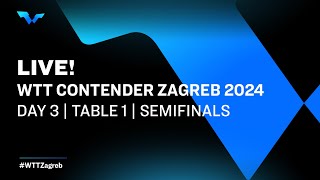 LIVE  T1  Day 3  WTT Contender Zagreb 2024  Semifinals [upl. by Porte453]