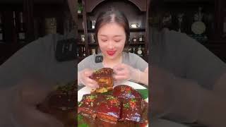 ASMR CHINESE FOOD MUKBANG SOFT PORK BELLY shorts shortvideo [upl. by Nodarb570]