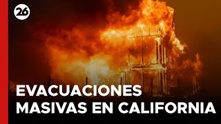 EEUU  Evacuaciones masivas en California por incendios forestales [upl. by Eniamrej385]