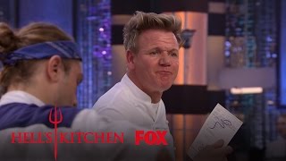 Gordon Ramsay Punches The Blue Teams Undercooked Salmon  Season 16 Ep 4  HELLS KITCHEN [upl. by Hogarth]