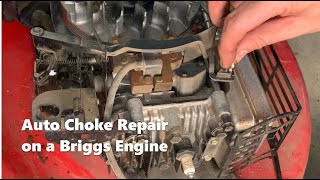 Auto Choke Replacement On Briggs and Stratton Lawn Mower Engine [upl. by Nallek493]