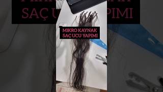 Mikro kaynak saçları çıkarınca uçları nasıl yenilenir MIKROKAYNAK UÇLAMA YAPIM hair mikrokaynak [upl. by Eemaj]