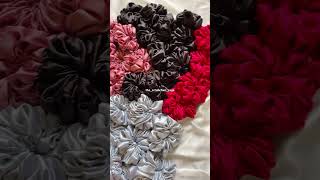 Fluffy XXL Scrunchies WhatsApp on ‪8328044858 for order‬ hairaccessories diy satinsilkscrunchies [upl. by Brotherson]