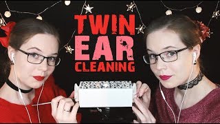 ASMR Twin Ear Cleaning  INTENSE Double Ear Attention  Metal Wood Fluffy Earpicks [upl. by Aikrehs]