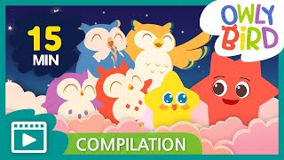 15 Mins Twinkle Twinkle Little Star and Others  Best Lullaby  Heathy Habits  OwlyBird [upl. by Oiziruam]