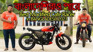 Modifed cafe racer  TVS FLame 125cc Bike Modified to Cafe Racer  Best modified Bike in Bangladesh [upl. by Roberta]