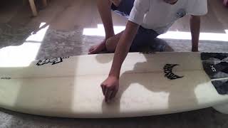 How To Dewax And Wax A Surfboard [upl. by Ailedamla]