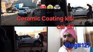 Ceramic Coating Kiti Car Di vlog trending manpreetjabbal coating car [upl. by Imray748]